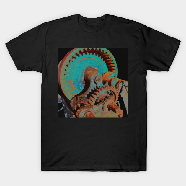 Gears In Blue T-Shirt by art64